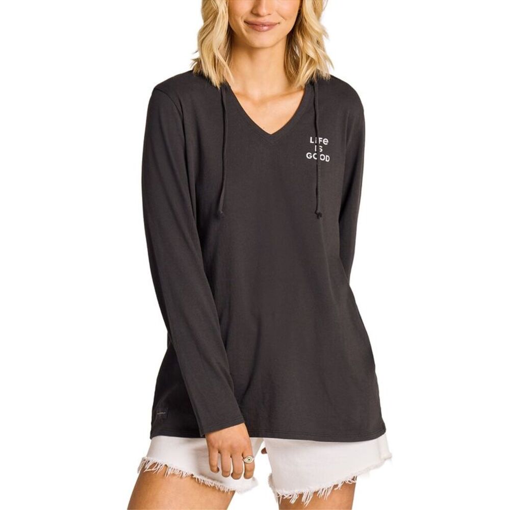 Life Is Good® Womens  Long Sleeve Hooded Crusher Lite Shirt